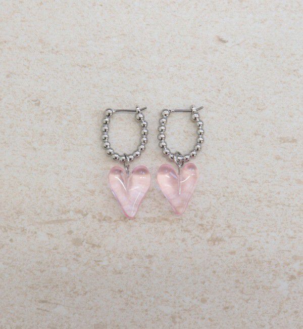 fredy emue「ボールフープ&times;クリアハートピアス」|ピアス|