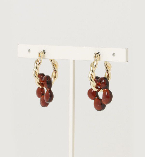fredy emue「カラーフラワーねじりフープピアス」|ピアス|