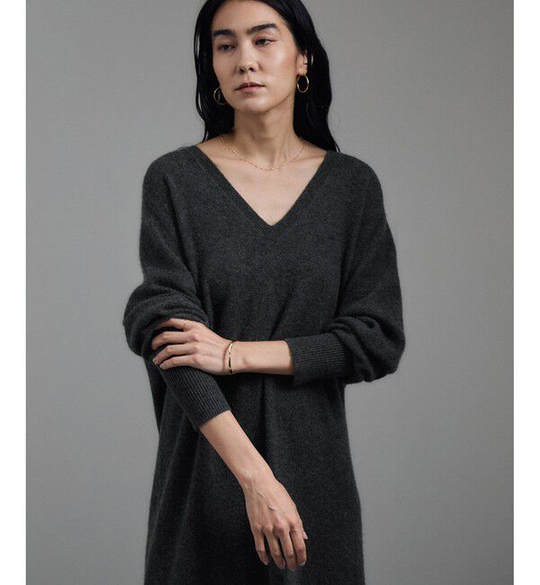 SALON adam et rope'「カシミヤニットVネックワンピース」|ワンピース|