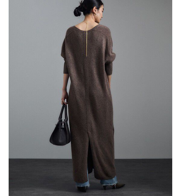 SALON adam et rope'「カシミヤニットVネックワンピース」|ワンピース|