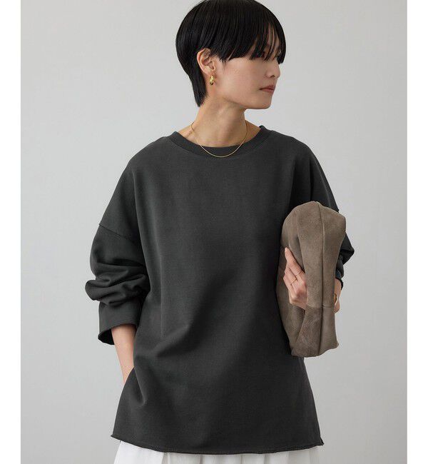 SALON adam et rope'「【WEB・一部店舗限定】ローエッジオーバースウェットプルオーバー / セットアップ対応」|スウェット・ジャージ|チャコール(06)