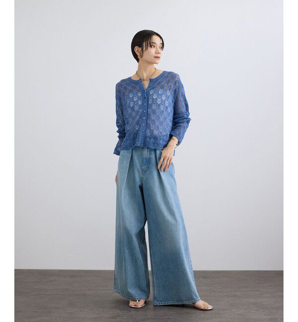 SALON adam et rope'「【WEB限定】フロントタックデニムパンツ」|デニム|