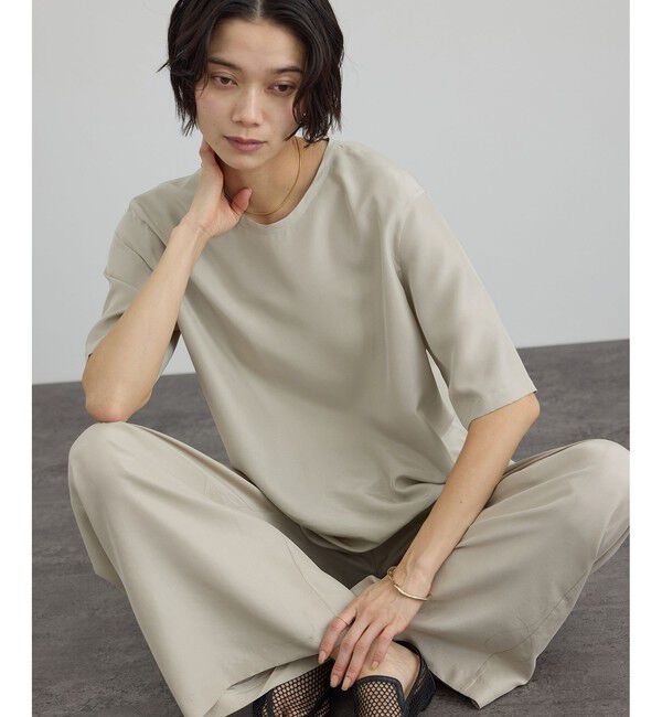 SALON adam et rope'「[26SS]GENTLE SILK ハーフスリーブプルオーバー」|Tシャツ・カットソー|