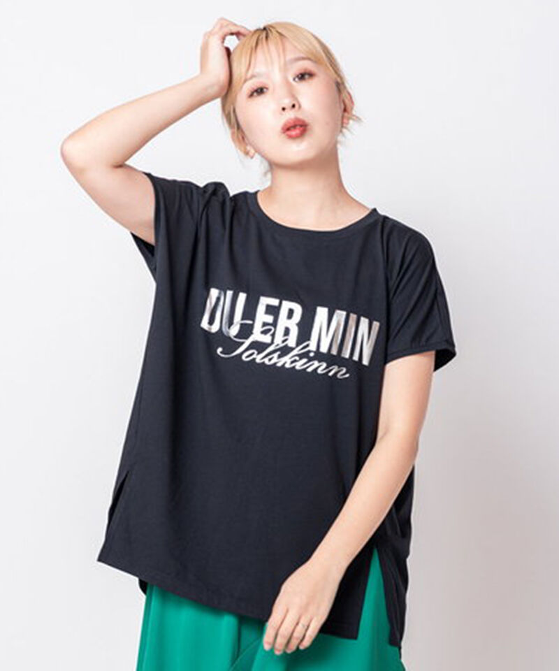  「箔プリントプルオーバー」|Tシャツ・カットソー|BLACK