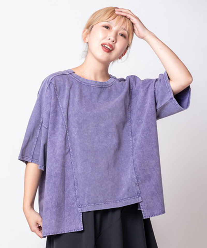  「ケミカル切替Tシャツ」|Tシャツ・カットソー|PURPLE