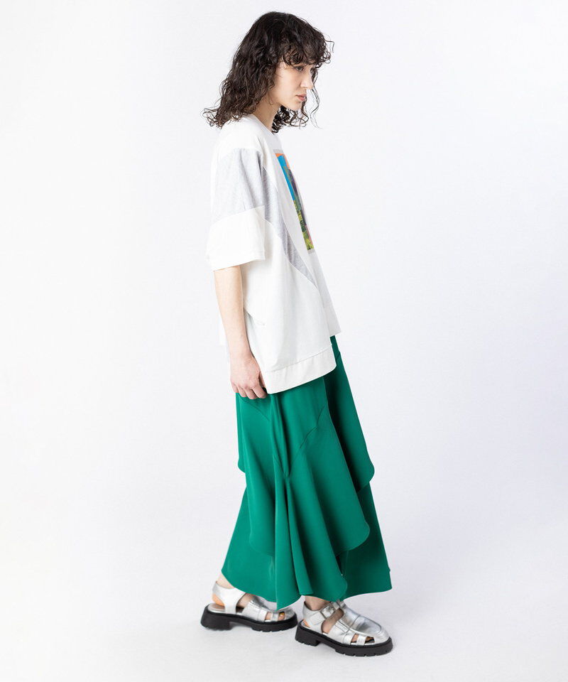  「アシンメトリーグラフィックTシャツ」|Tシャツ・カットソー|