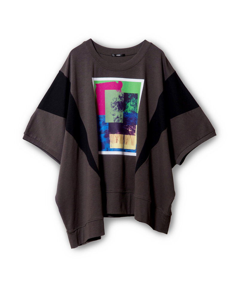  「アシンメトリーグラフィックTシャツ」|Tシャツ・カットソー|