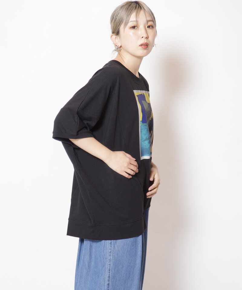  「アシンメトリーグラフィックTシャツ」|Tシャツ・カットソー|