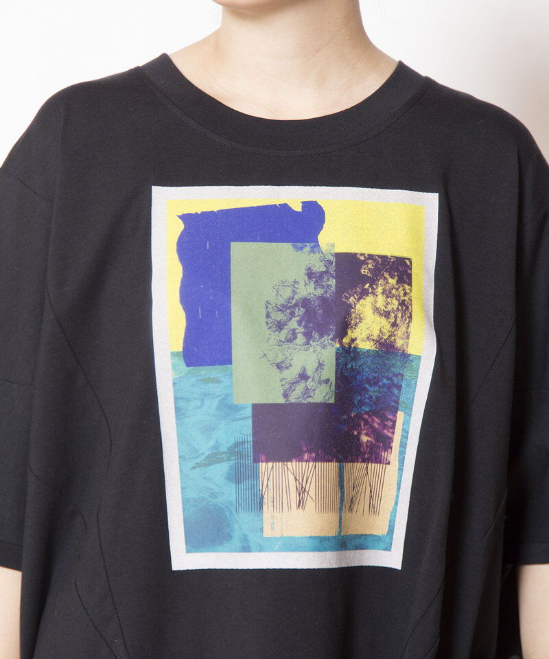  「アシンメトリーグラフィックTシャツ」|Tシャツ・カットソー|