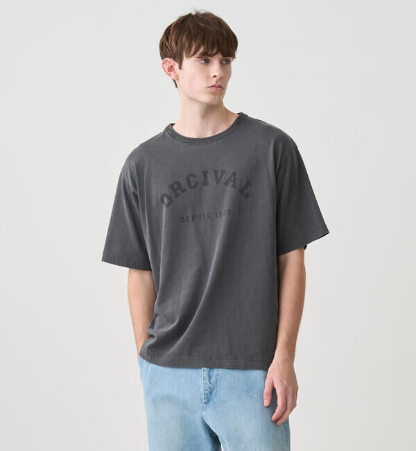 ORCIVAL「ORCIVAL | ジャージーニット プリントTシャツ MEN」|Tシャツ・カットソー|CHARCOAL