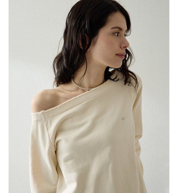  「オフショル刺繍プルオーバー」|Tシャツ・カットソー|