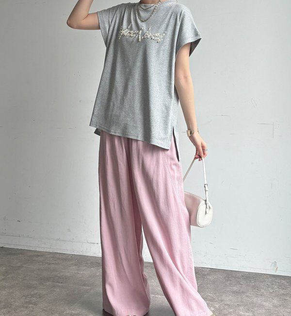  「【WEB限定】ビジューロゴTEE」|Tシャツ・カットソー|