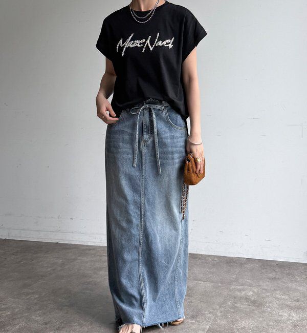  「【WEB限定】ビジューロゴTEE」|Tシャツ・カットソー|