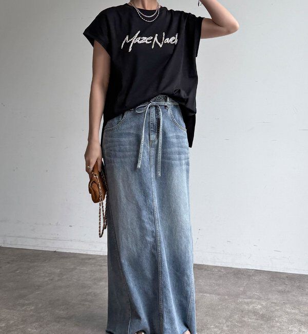  「【WEB限定】ビジューロゴTEE」|Tシャツ・カットソー|