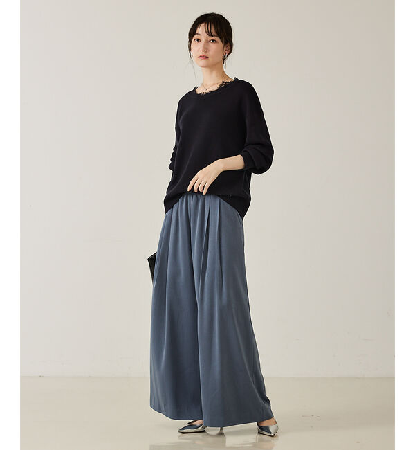 qualite「ピーチサテンフレアーパンツ」|その他|