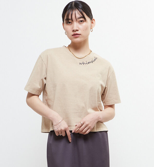 Soffitto「《定番》製品染コンパクトTシャツ」|Tシャツ・カットソー|ベージュ