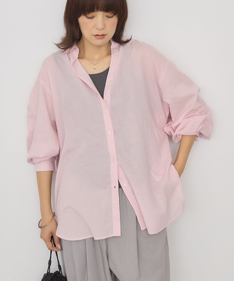 AMERICAN HOLIC「ガーメントウォッシュアソートギャザーシャツ」|シャツ・ブラウス|Pink