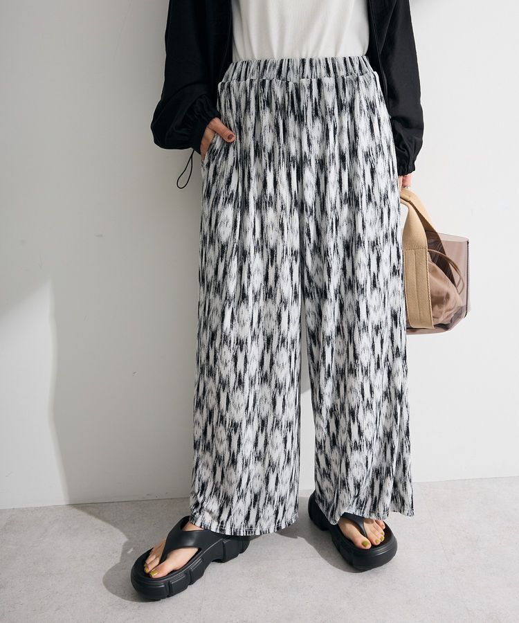 Green Parks「シアーカットワイドパンツ」|その他|White