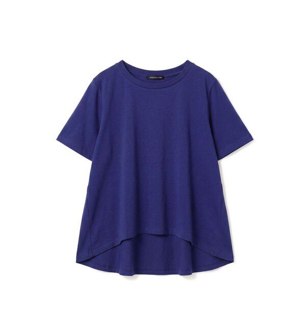 mizuiro ind「mizuiro ind フレアクルーネックTシャツ」|Tシャツ・カットソー|ブルー
