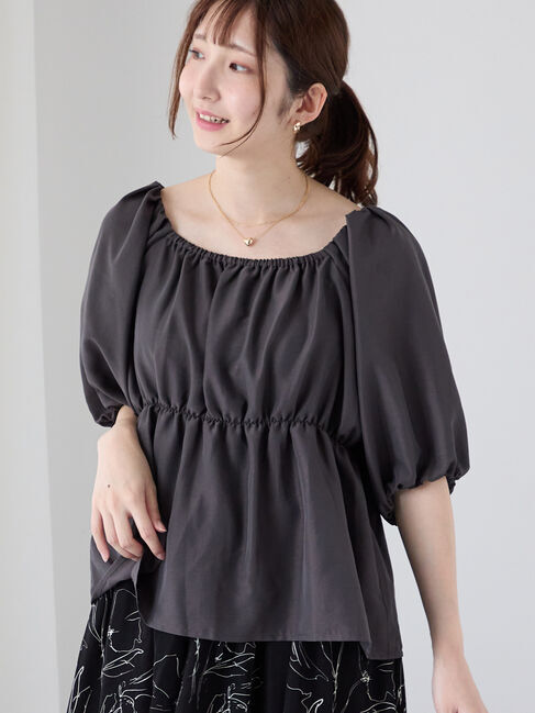 Te chichi TERRASSE「2WAYオフショルブラウス」|シャツ・ブラウス|チャコールグレー