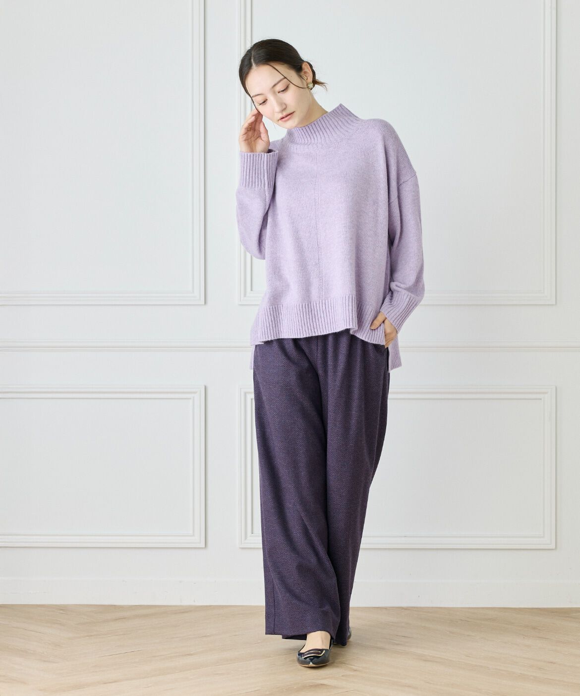 Le Souk「スフレニットハイネックプルオーバー」|ニット・セーター|