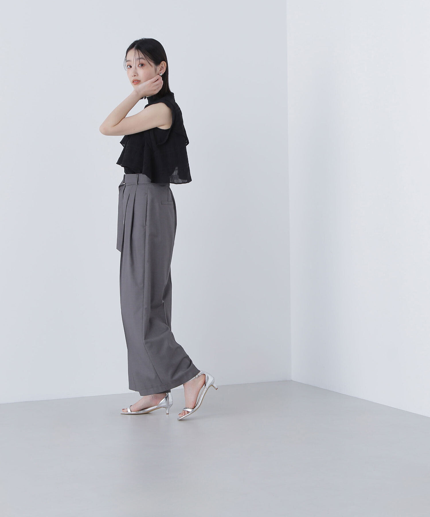  「デザインベルトワイドパンツ」|その他|