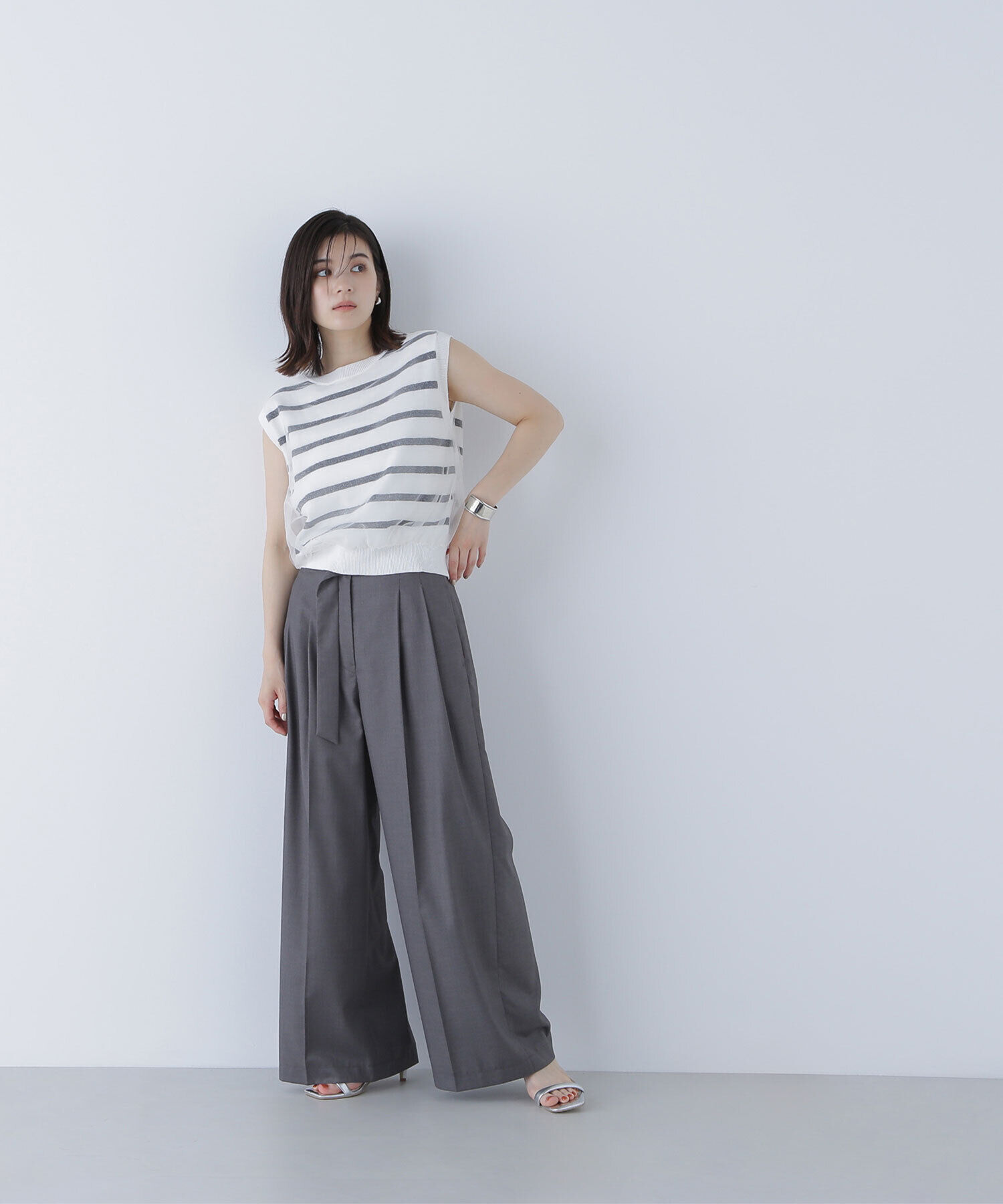  「デザインベルトワイドパンツ」|その他|