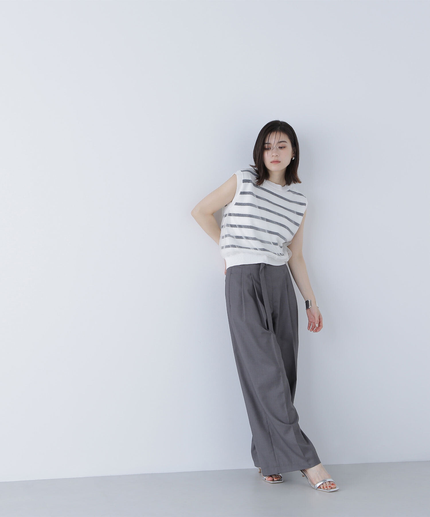  「デザインベルトワイドパンツ」|その他|