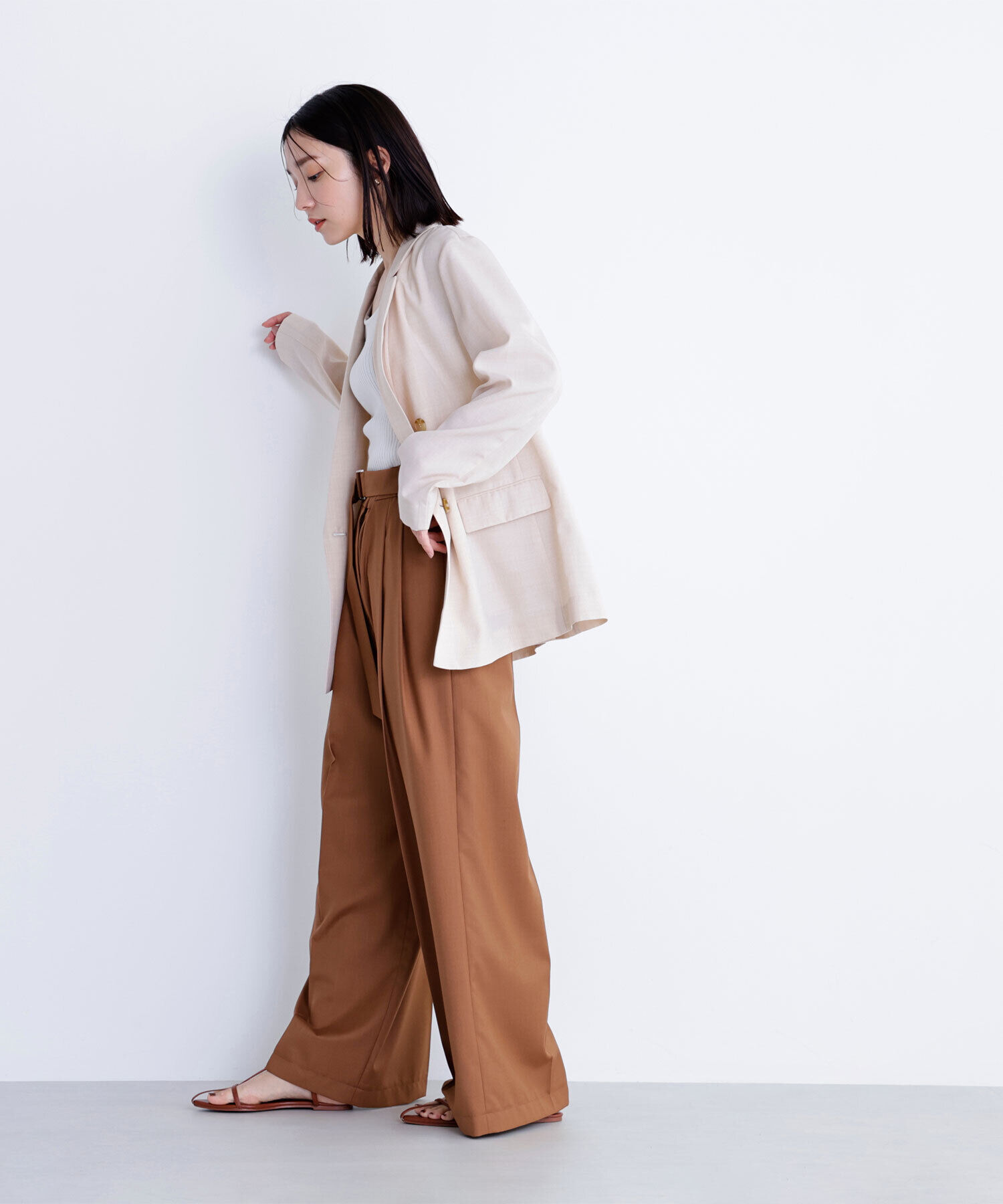  「デザインベルトワイドパンツ」|その他|