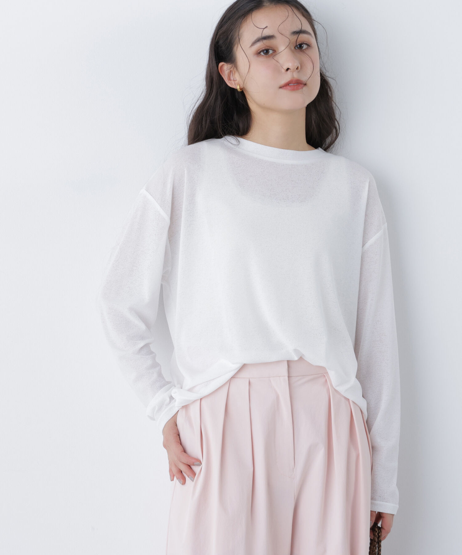  「〈N.〉スラブ天竺カットソー長袖」|Tシャツ・カットソー|
