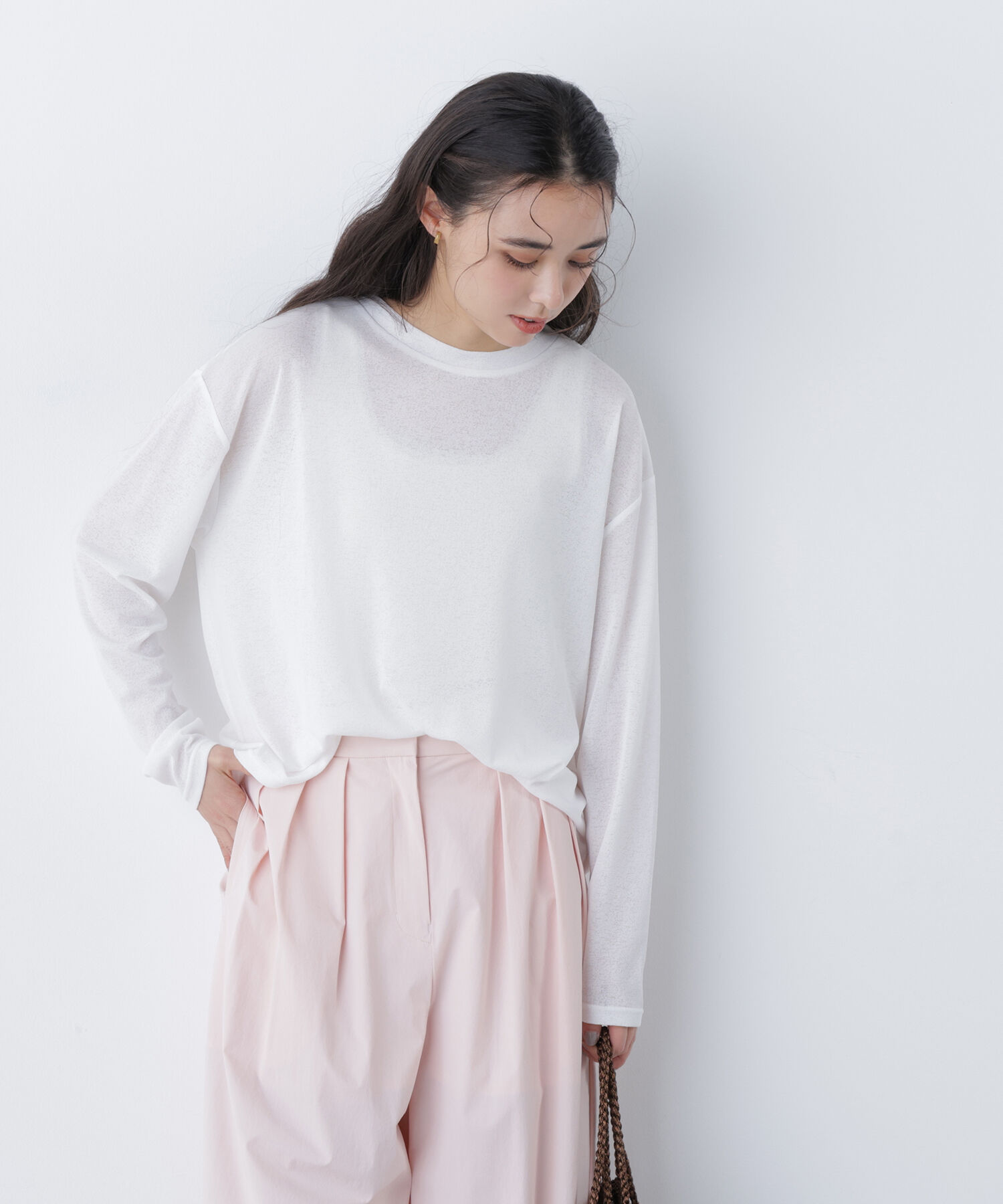  「〈N.〉スラブ天竺カットソー長袖」|Tシャツ・カットソー|