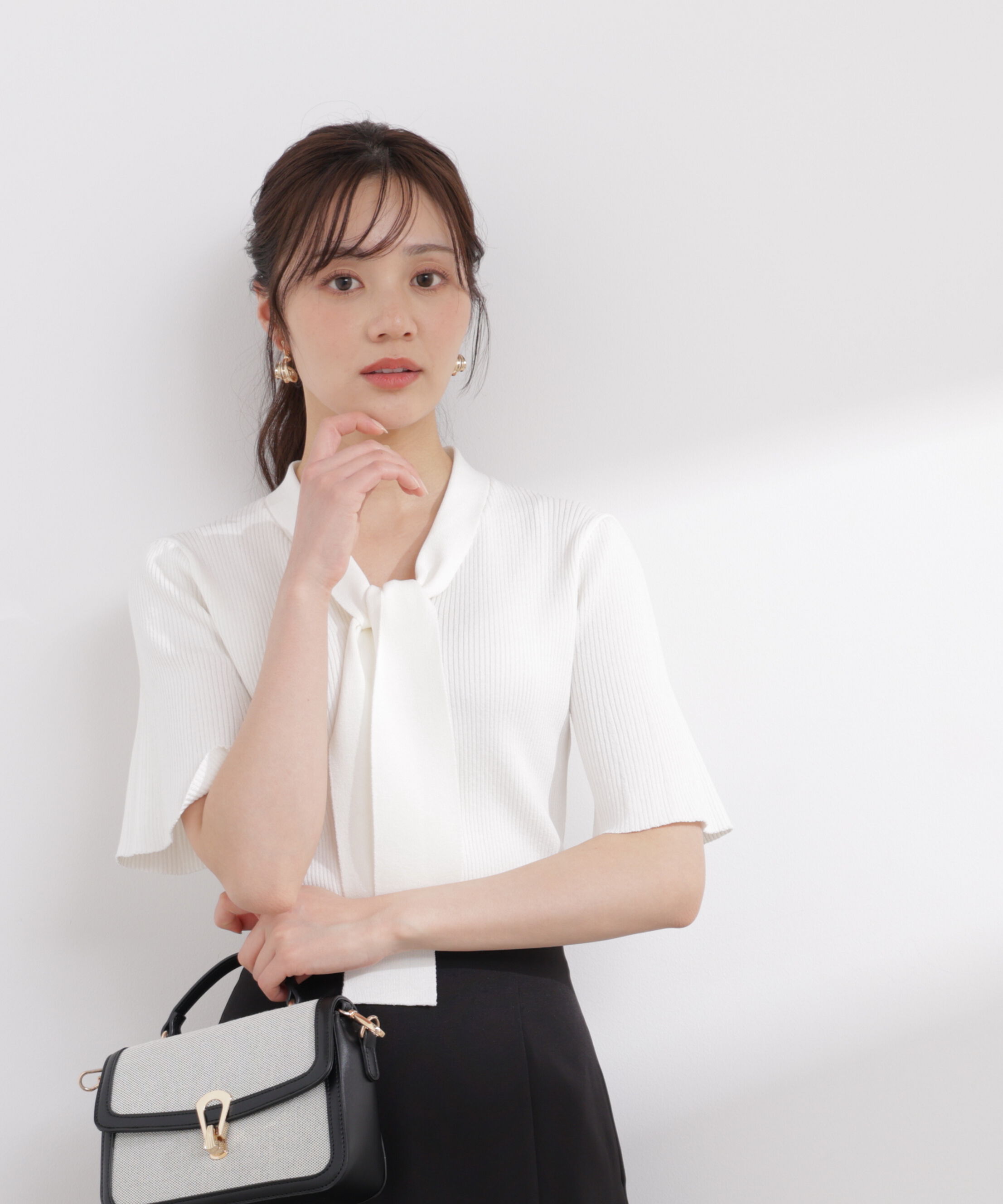 PROPORTION BODY DRESSING「3wayタイ付きニット 26SS」|ニット・セーター|