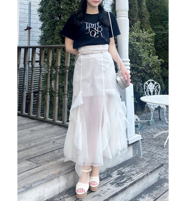 dazzlin「【UV】ラインストーングラフィックロゴTシャツ」|Tシャツ・カットソー|