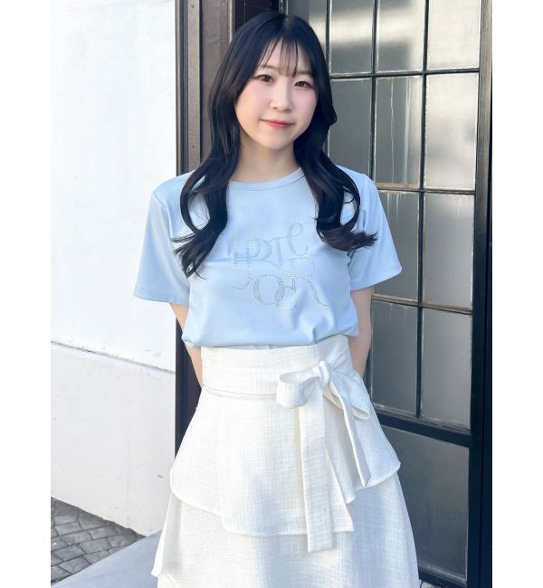 dazzlin「【UV】ラインストーングラフィックロゴTシャツ」|Tシャツ・カットソー|