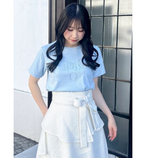 dazzlin「【UV】ラインストーングラフィックロゴTシャツ」|Tシャツ・カットソー|