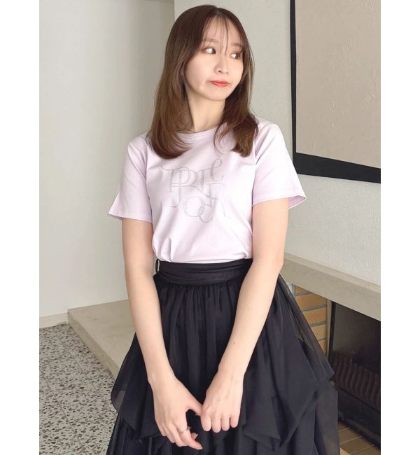 dazzlin「【UV】ラインストーングラフィックロゴTシャツ」|Tシャツ・カットソー|