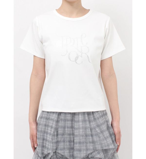 dazzlin「【UV】ラインストーングラフィックロゴTシャツ」|Tシャツ・カットソー|
