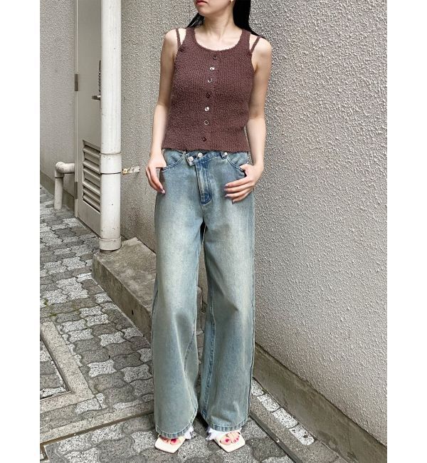 MURUA「ランダムボタンニットタンク」|ニット・セーター|