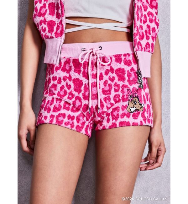 GYDA「GYDA&times;GALFY leopard pile マイクロショートパンツ」|その他|ピンク