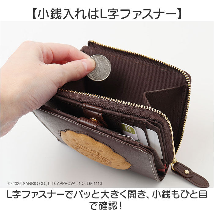 BACKYARD FAMILY「サンリオ 財布 二つ折り 通販 sanrio 1133 レザー 本革 牛革 二つ折り財布」|財布|