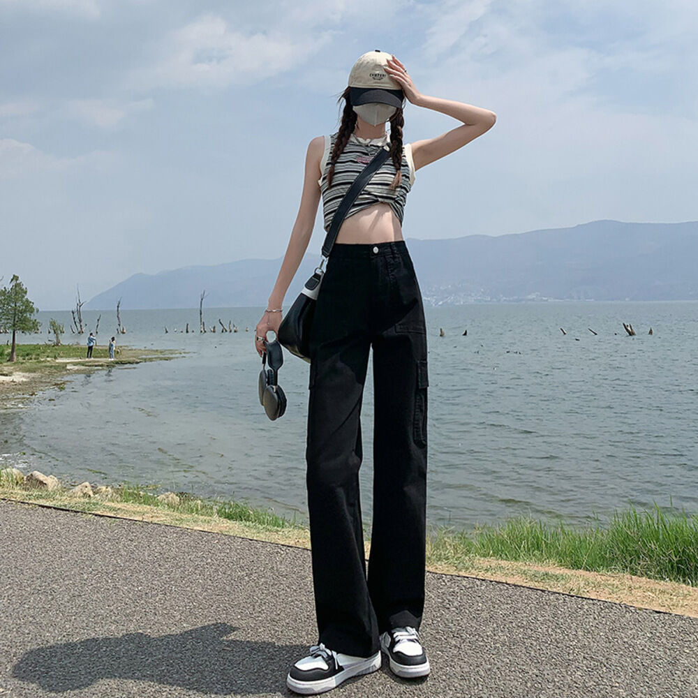 BACKYARD FAMILY「カーゴパンツ レディース 通販 パンツ ズボン 長ズボン ベイカーパンツ ワークパンツ 作業着」|その他|ブラック2