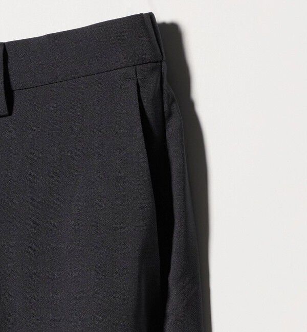 UNITED ARROWS「ウールルック ノープリーツ テーパード パンツ UA COZY　ウォッシャブル　ヨコストレッチ」|スラックス|