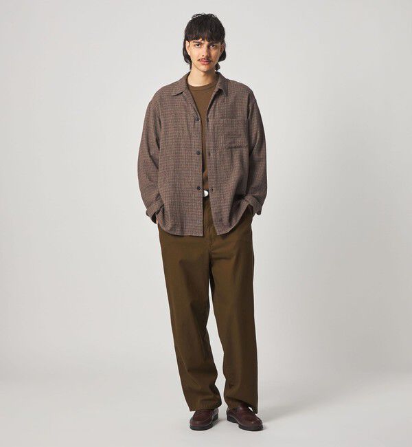 STEVEN ALAN「＜Steven Alan＞ ハイツイスト ツイル アーミー ノープリーツ トラウザーズ」|チノ|
