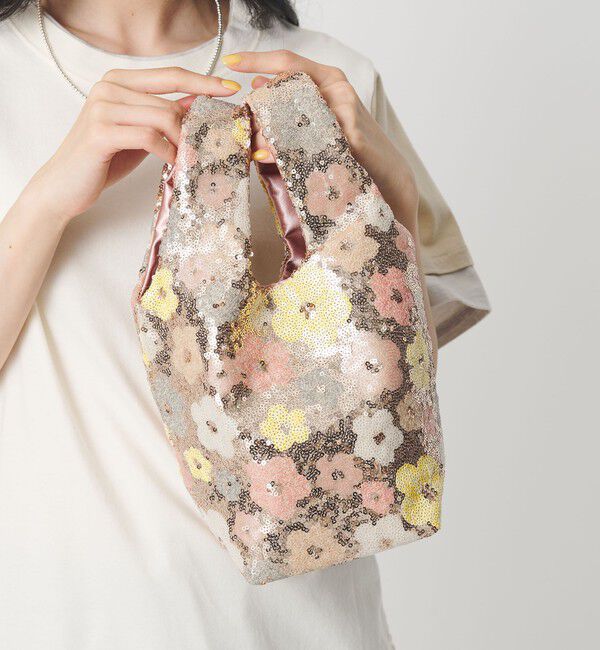 BEAUTY&YOUTH UNITED ARROWS「＜HVISK＞LUMA スパンコール フラワー バッグ」|トートバッグ|LT.PINK
