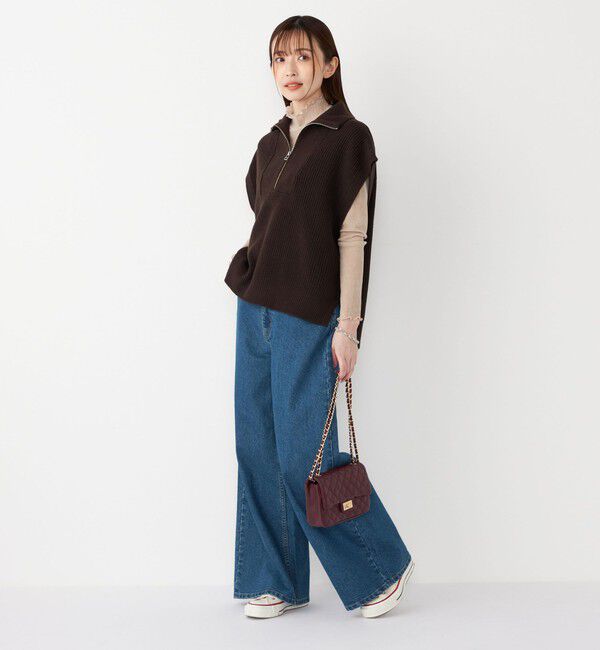 SHIPS Colors 「SHIPS Colors:〈手洗い可能〉ベスト &times; ニット ワンピース セット◇」|ワンピース|