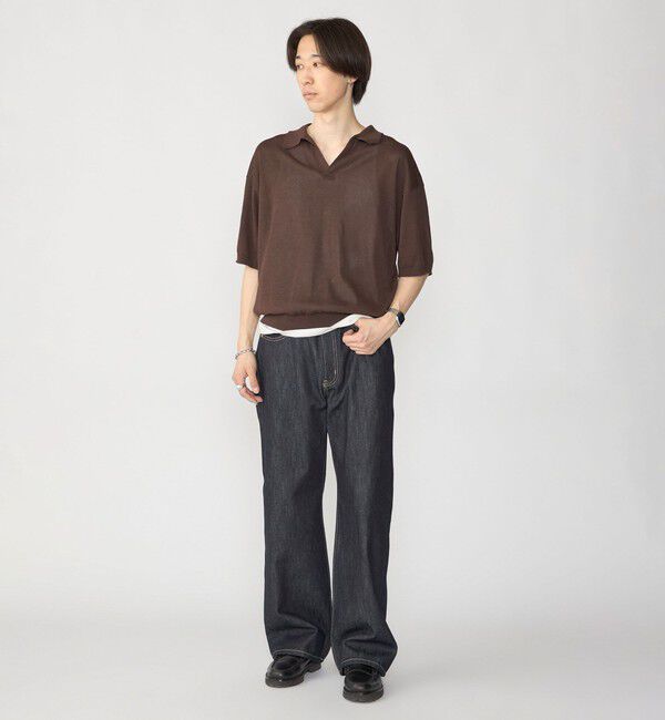 SHIPS「【City Ambient Products別注】crepuscule: WASHI SKIPPER ニットポロ」|ポロシャツ|