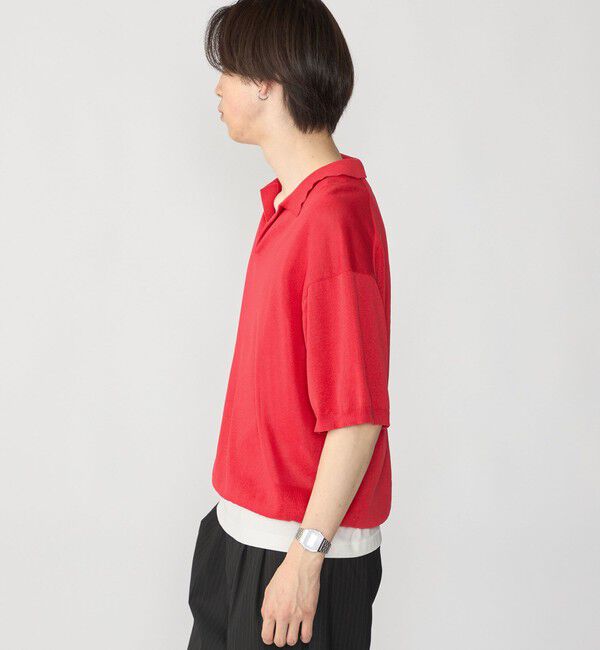 SHIPS「【City Ambient Products別注】crepuscule: WASHI SKIPPER ニットポロ」|ポロシャツ|