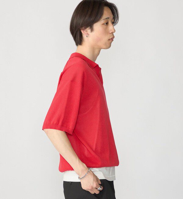 SHIPS「【City Ambient Products別注】crepuscule: WASHI SKIPPER ニットポロ」|ポロシャツ|