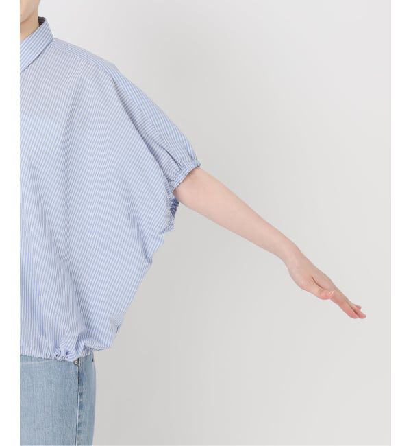 IENA「ストライプ ドロスト BOXYシャツ」|シャツ・ブラウス|