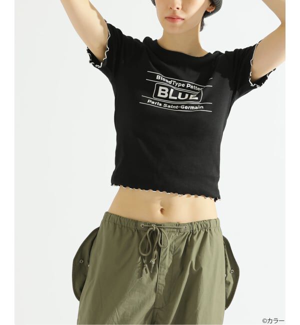 Paris Saint-Germain「【EVA*PSG】 JP  PATTERND BLUE TEE」|Tシャツ・カットソー|